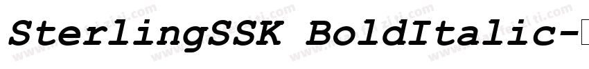 SterlingSSK BoldItalic字体转换